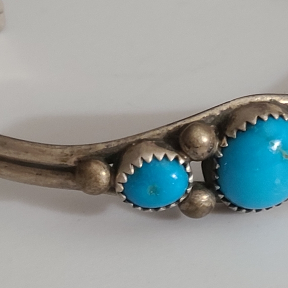 Vintage navajo Patrick Yazzie PY turquoise sterling silver 11g estate native NA - Picture 8 of 16